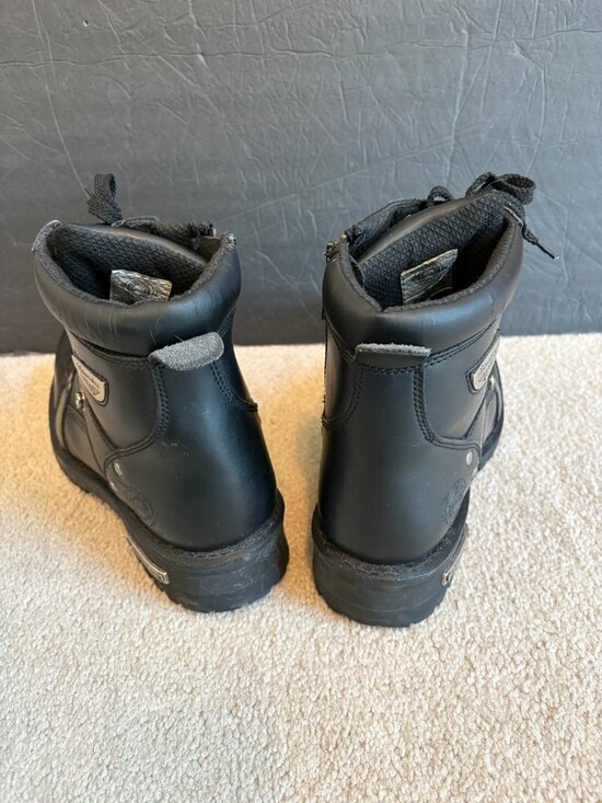 Milwaukee Motorcycle Boots Men\'s Size 10D Black MB433 Side Zip main image 4